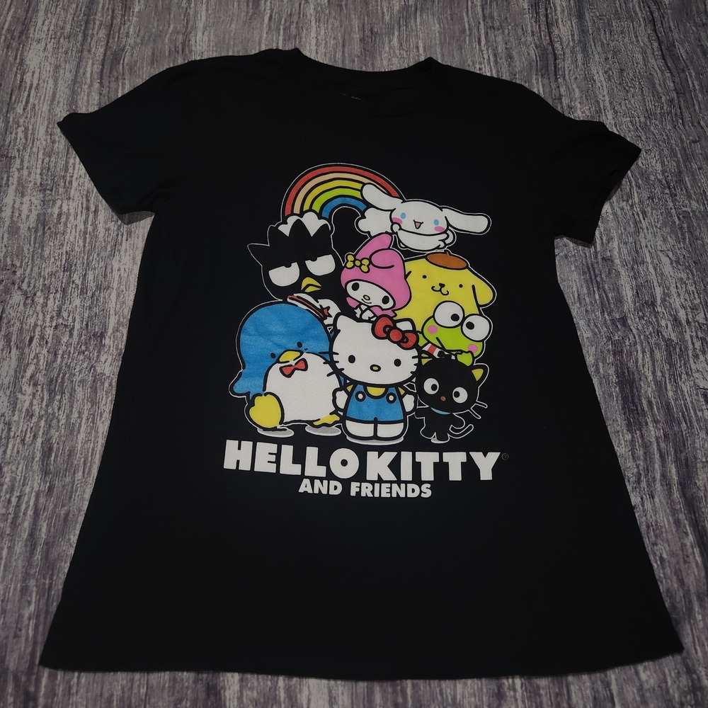 Hello Kitty and Friends Graphic T Shirt Black XS Kawaii Anime Sanrio